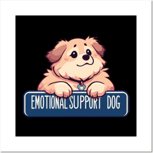 Kawaii Emotional Support puppy Dog Posters and Art